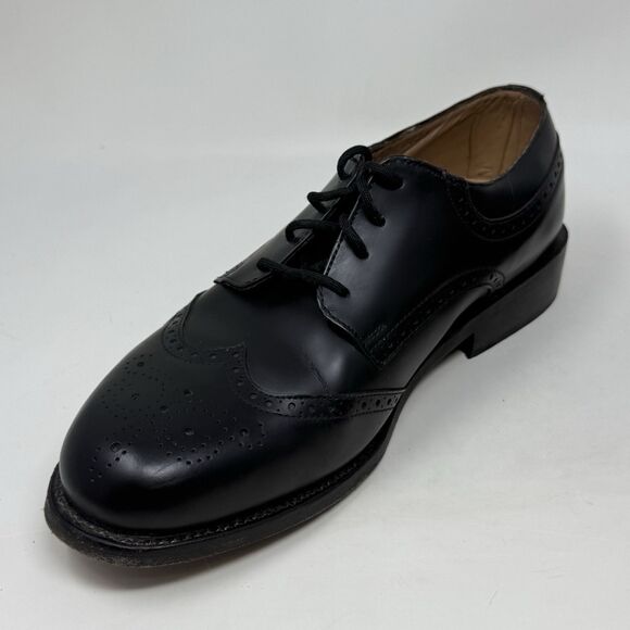 Hitchcock Windsor Dress Shoes Mens 7.5 5E Wide Black Leather Wingtip Derby main image 12
